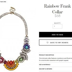 Rainbow Frank collar 🌈 statement necklace
