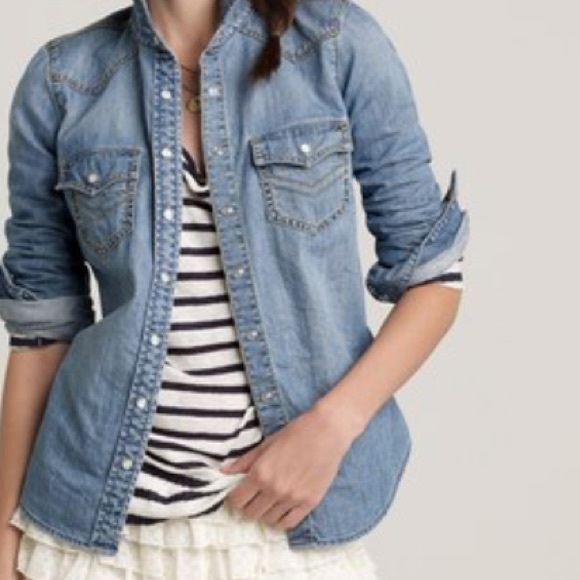 J Crew 2 pocket denim shirt
