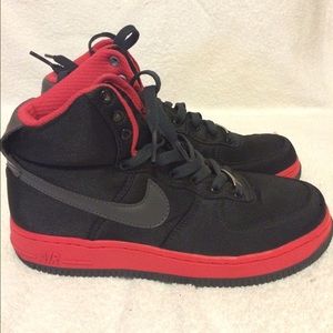 Hot pink black and gray air forces