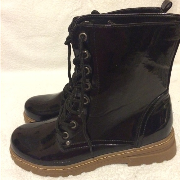 Plastic combat boots
