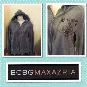 ⚡️FLASH SALE⚡️BCBG WOMENS HOODIE JACKET VELOUR