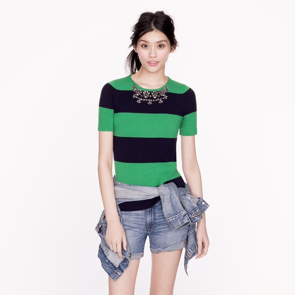 J. Crew Sweaters - J. Crew crystal necklace sweater