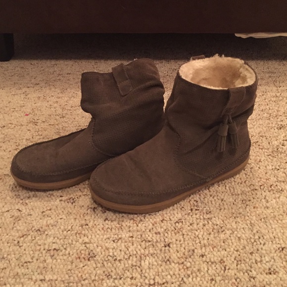 Olive Green Fur Lined Booties