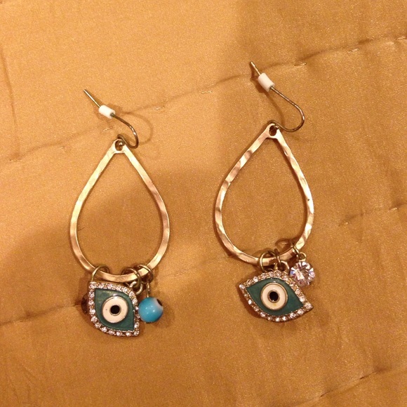 Evil eye earrings