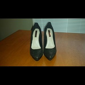 Black and Gold BCBG Wedge