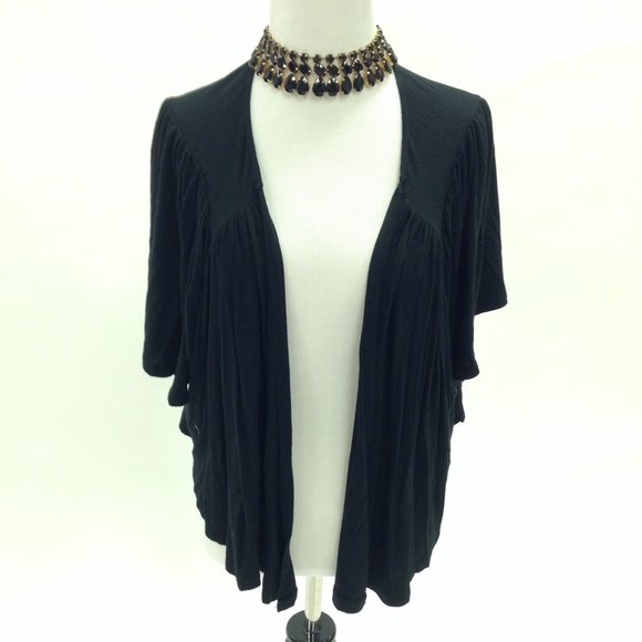 flowy black cardigan