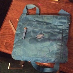 Light blue coach purse