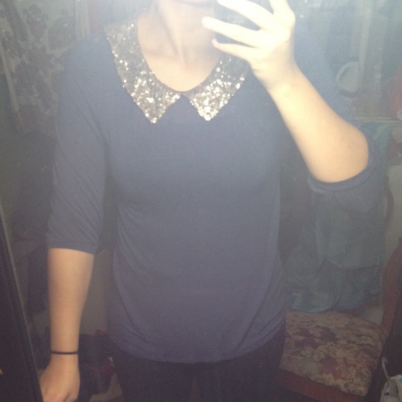 Sparkly collar top