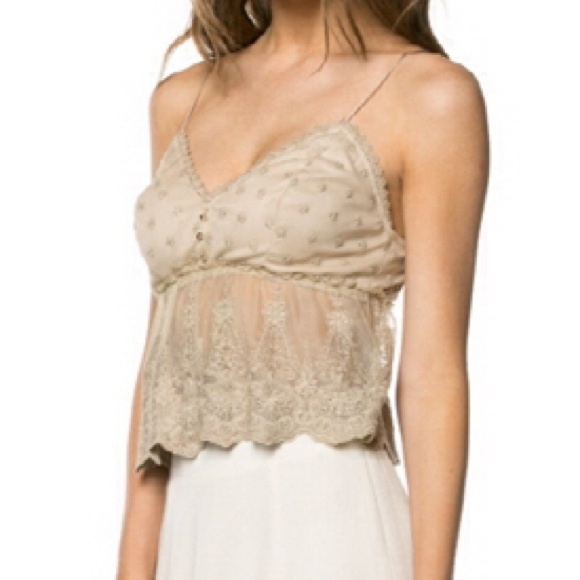 sheer and lace cami / tank - Picture 2 of 4