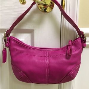 Authentic Coach SOHO small hobo fuschia bag