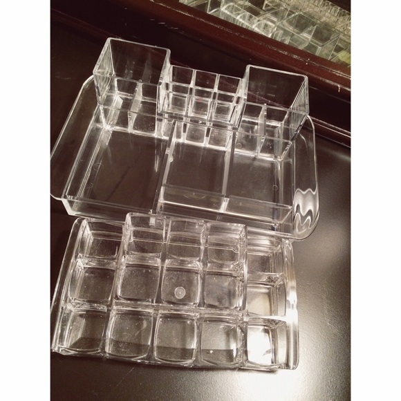 Clear makeup and nail polish acrylic organizers