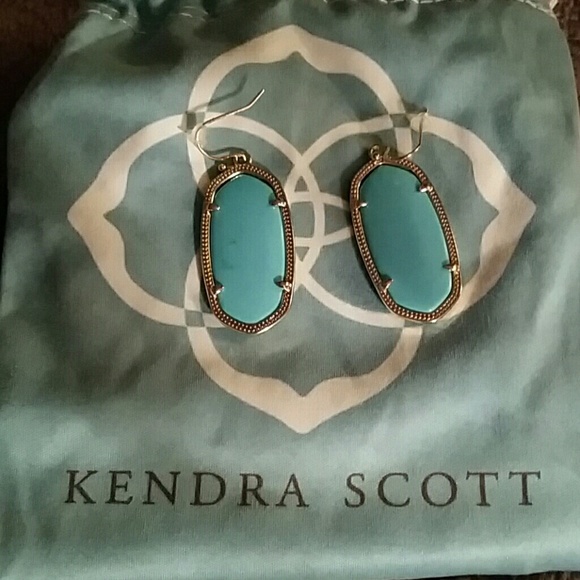 Blue turquoise earrings