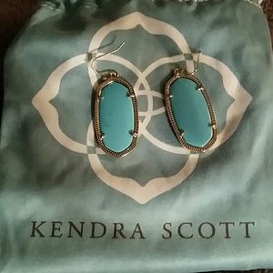 Blue turquoise earrings