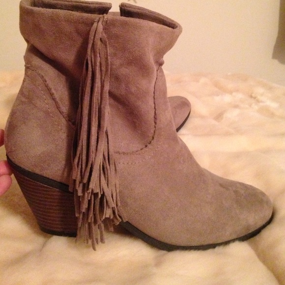 Fringe booties