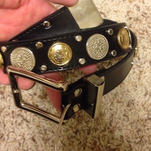 Donna Katz Gold & Silver Leather Belt