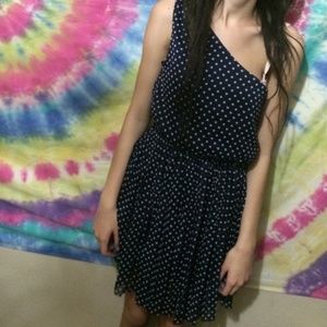 One Shoulder Pleated Dress