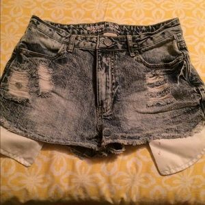 High waisted cut offs, size two