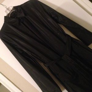 NWOT Brandon Thomas Med Black Nylon Raincoat