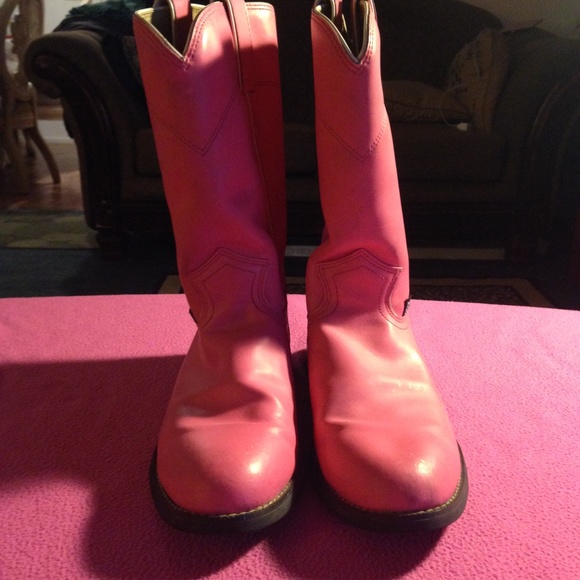 pink justin boots mis lenght
