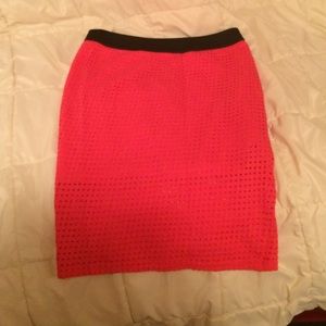 Pink. Zara cotton pencil skirt