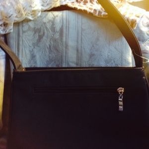 NWOT Small Black Microfiber Handbag