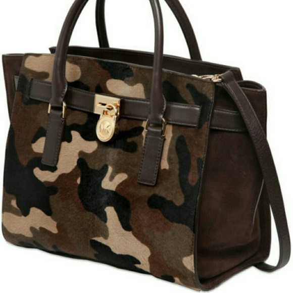 *SOLD* Michael Kors Camo Calf Hair Large Hamilton - Picture 2 of 4