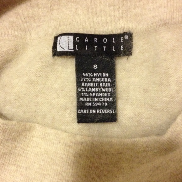 Ivory dark brown mix color Angora sweater - Picture 4 of 4