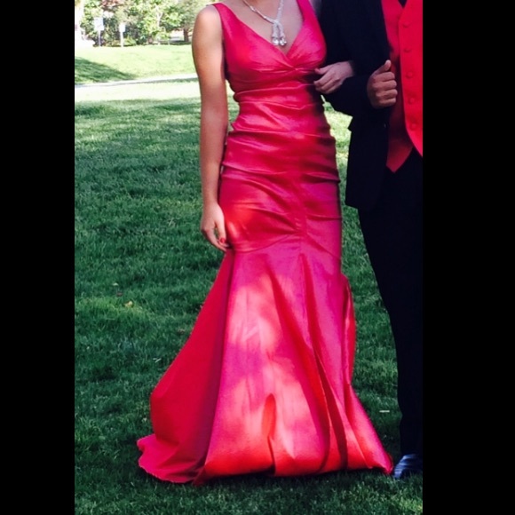 Red Mermaid prom Dress