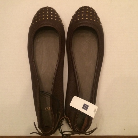NWT Gap leather stud ballet flats sz. 8