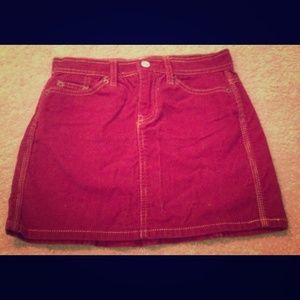 Red Gap Jeans Skirt size 0