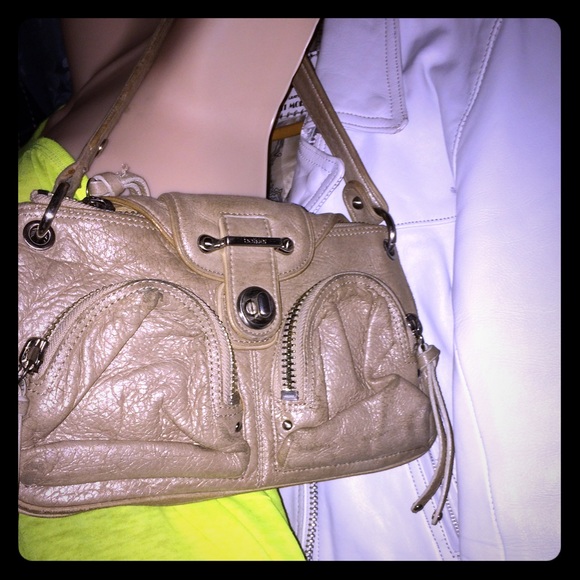BOTKIER Bianca Bella nude leather bag*clutch*wrist