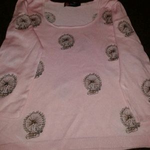 iStyle Embroidered Sweater Top NWOT
