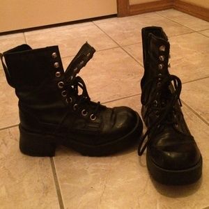 Grunge combat boots