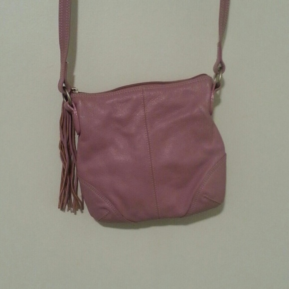 *NEW* leather cross body purse pink/mauve