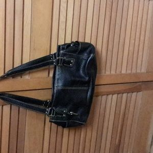 Fossil black leather bag