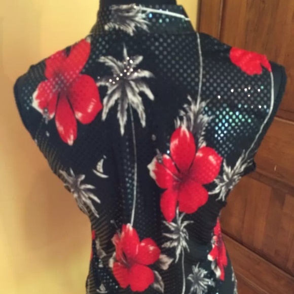 Sparkly versatile XL tie blouse bundled - Picture 2 of 4