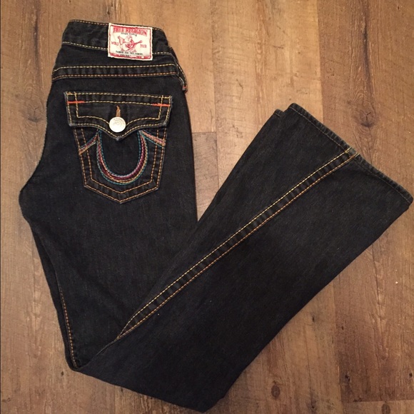 True Religion Joey Big T Rainbow Jeans Sz 27