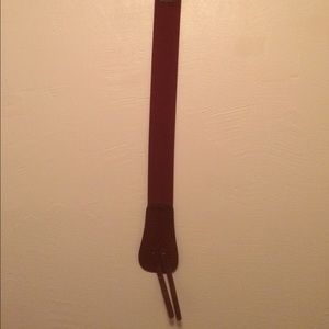 Brown double buckle belt