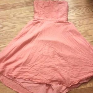 Coral Strapless Dress