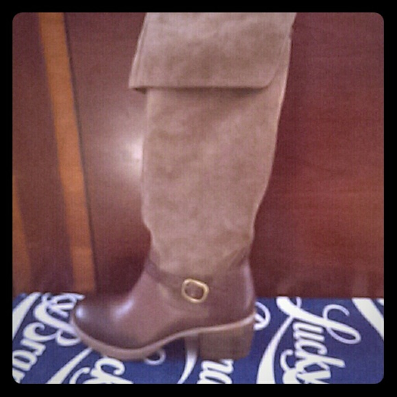 Lucky Brand Roller Boots Tobacco Combo