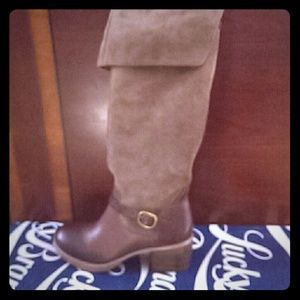 Lucky Brand Roller Boots Tobacco Combo