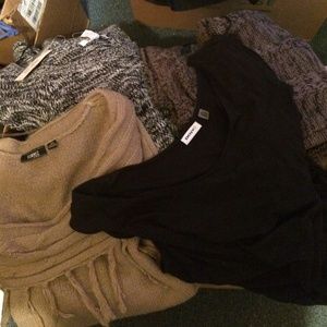 Bundle of 3 sweaters. & black dress for Molly