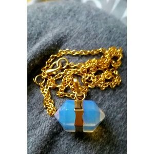 OPALITE CRYSTAL DRUZY HIPPIE BOHO NECKLACE