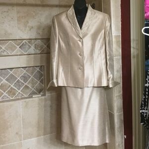 Kasper suit with intricate beading