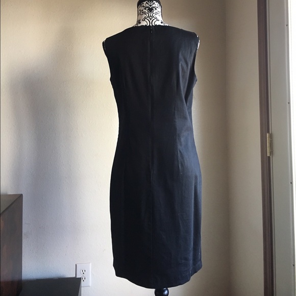 Sz 6 Richard Malcolm Black dress w Floral Print - Picture 2 of 3