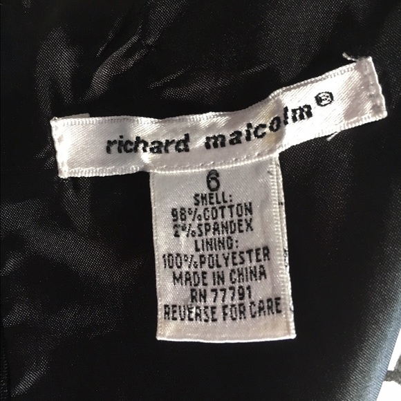 Sz 6 Richard Malcolm Black dress w Floral Print - Picture 3 of 3