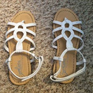 White sandals
