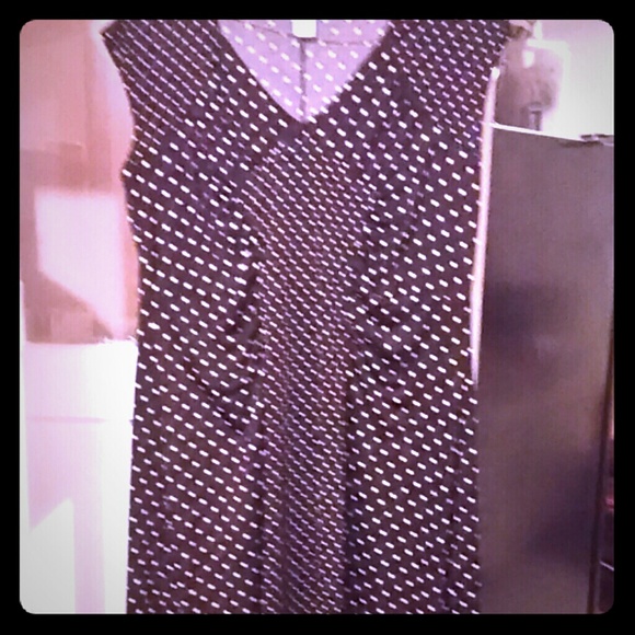 Polka dot spandex stretch dress