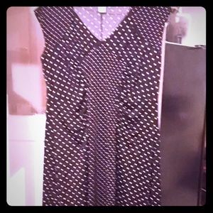 Polka dot spandex stretch dress