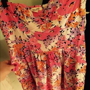 Floral Strapless Dress